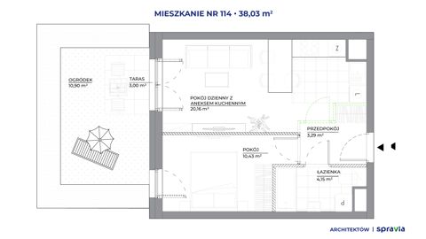 Plan 2 pok. 38m²