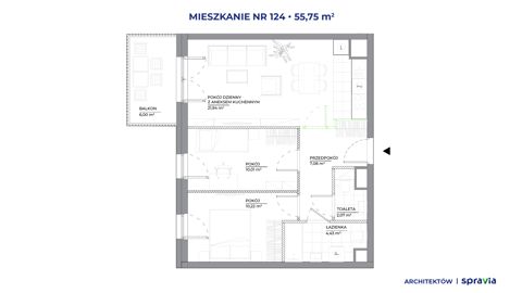 Plan 3 pok. 56m²