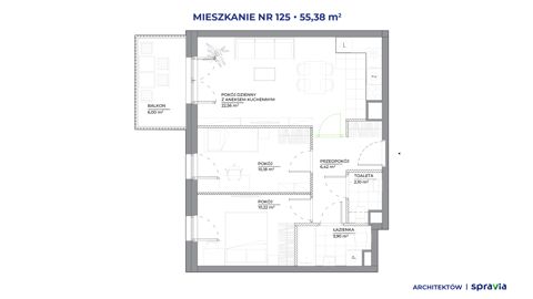 Plan 3 pok. 55m²