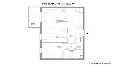 Plan 3 pok. 57m²