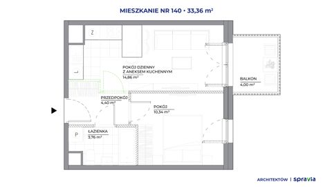 Plan 2 pok. 33m²