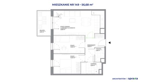 Plan 3 pok. 57m²