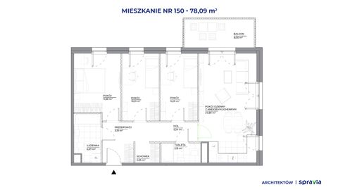Plan 4 pok. 78m²