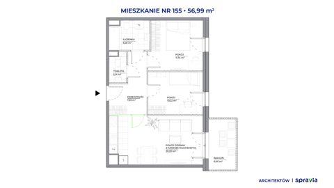 Plan 3 pok. 57m²