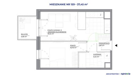 Plan 2 pok. 37m²