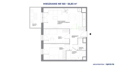 Plan 3 pok. 57m²