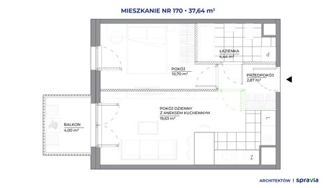 Plan 2 pok. 38m²