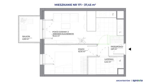 Plan 2 pok. 37m²