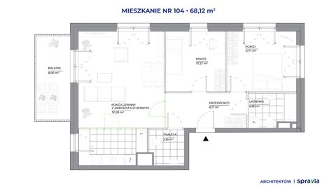 Plan 3 pok. 68m²