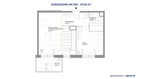 Plan 2 pok. 47m²