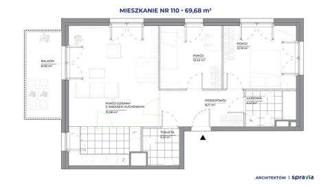 Plan 3 pok. 70m²