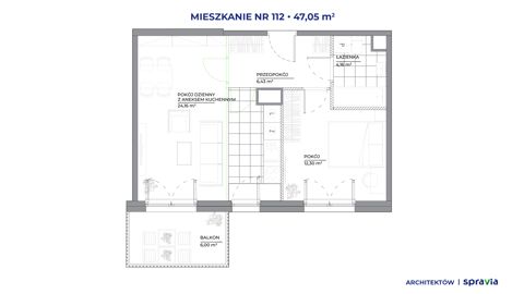 Plan 2 pok. 47m²