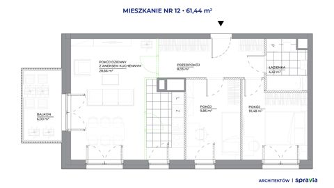 Plan 3 pok. 61m²