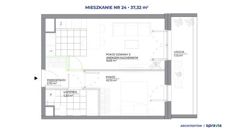 Plan 2 pok. 37m²