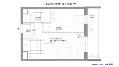 Plan 2 pok. 37m²
