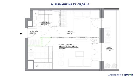Plan 2 pok. 37m²