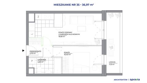 Plan 2 pok. 37m²