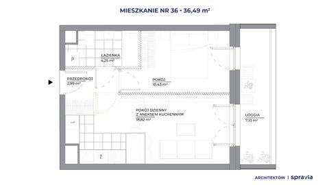 Plan 2 pok. 36m²