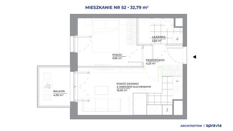 Plan 2 pok. 33m²