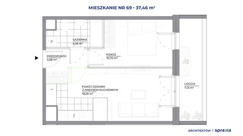 Plan 2 pok. 37m²