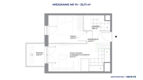 Plan 2 pok. 34m²