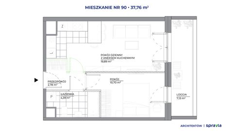 Plan 2 pok. 38m²