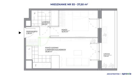 Plan 2 pok. 38m²