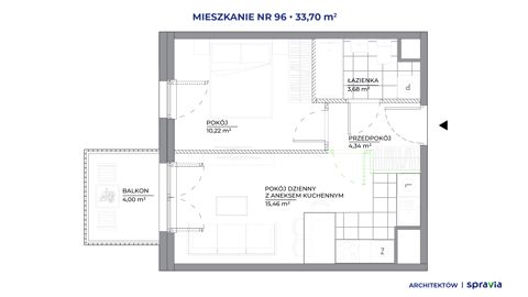 Plan 2 pok. 34m²