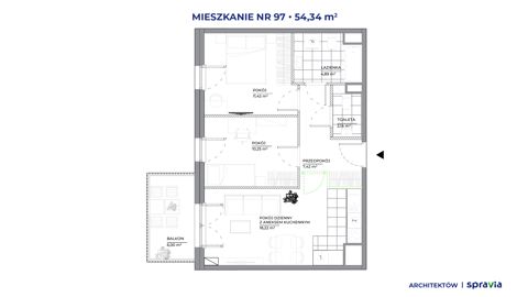 Plan 3 pok. 54m²
