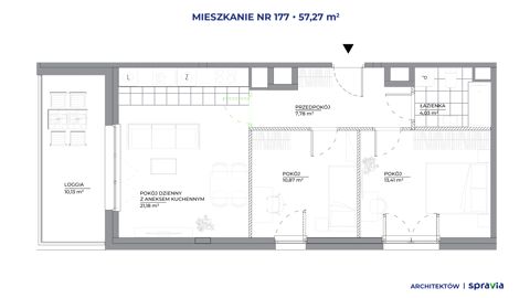 Plan 3 pok. 57m²
