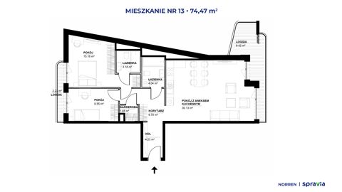 Plan 3 pok. 74m²