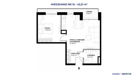 Plan 2 pok. 43m²