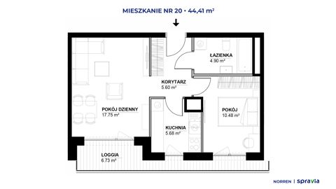 Plan 2 pok. 44m²