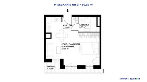 Plan 1 pok. 31m²