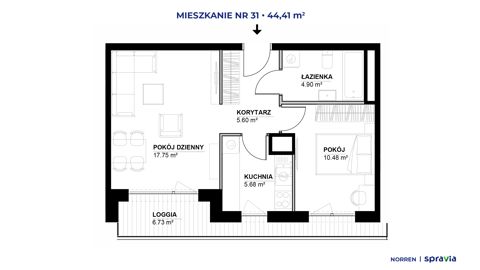 Plan 2 pok. 44m²