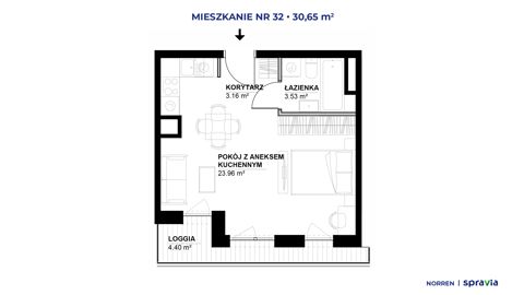 Plan 1 pok. 31m²