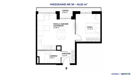 Plan 2 pok. 46m²