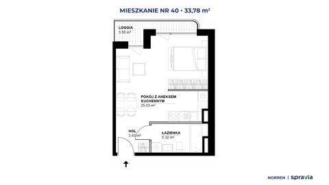 Plan 1 pok. 34m²