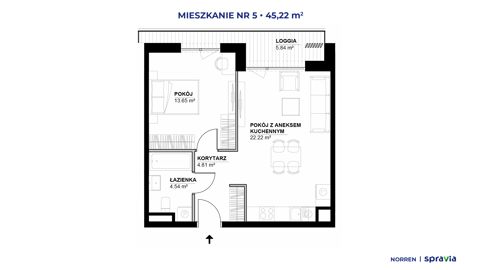 Plan 2 pok. 45m²
