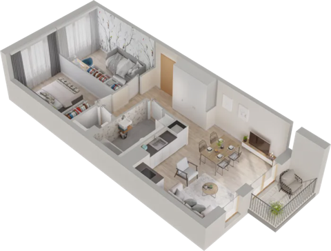 Plan 3 pok. 58m²