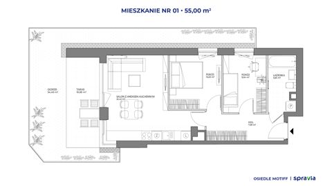 Plan 3 pok. 55m²