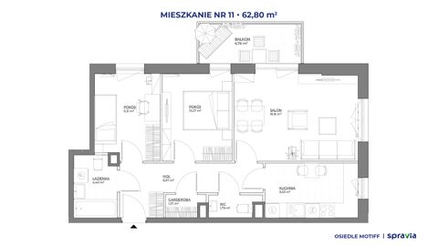 Plan 3 pok. 63m²
