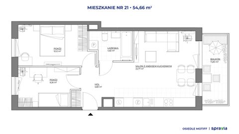 Plan 3 pok. 55m²
