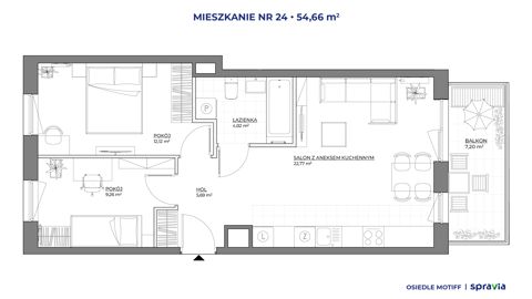 Plan 3 pok. 55m²