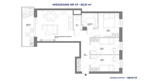 Plan 4 pok. 66m²