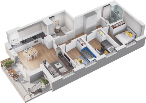Plan 4 pok. 69m²