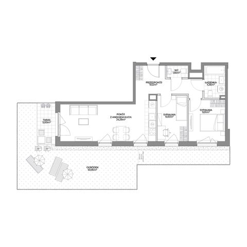 Plan 3 pok. 59m²