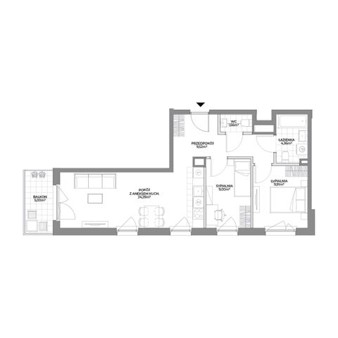 Plan 3 pok. 59m²
