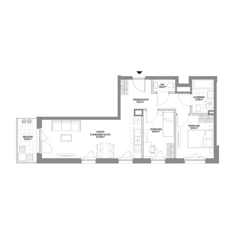 Plan 3 pok. 59m²
