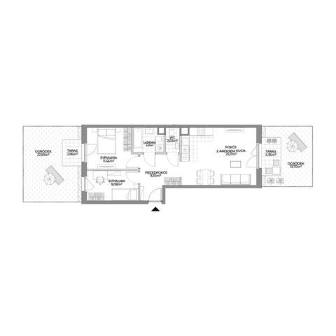 Plan 3 pok. 61m²